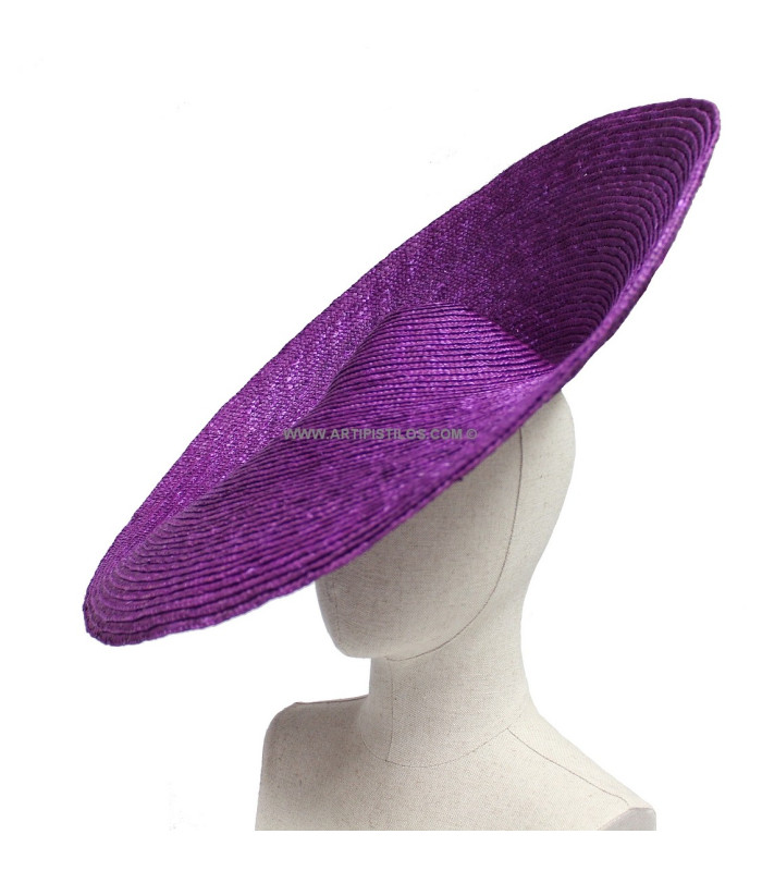 CHAPEAU DE PAILLE NATUREL "SAUCER" 45 cms.