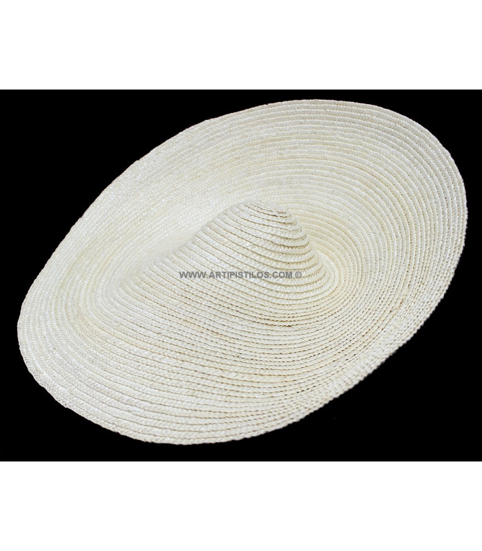 CHAPEAU DE PAILLE NATUREL "SAUCER" 45 cms.