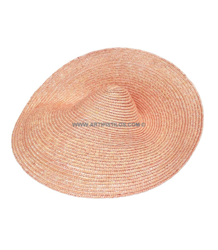 CHAPEAU DE PAILLE NATUREL "SAUCER" 45 cms.