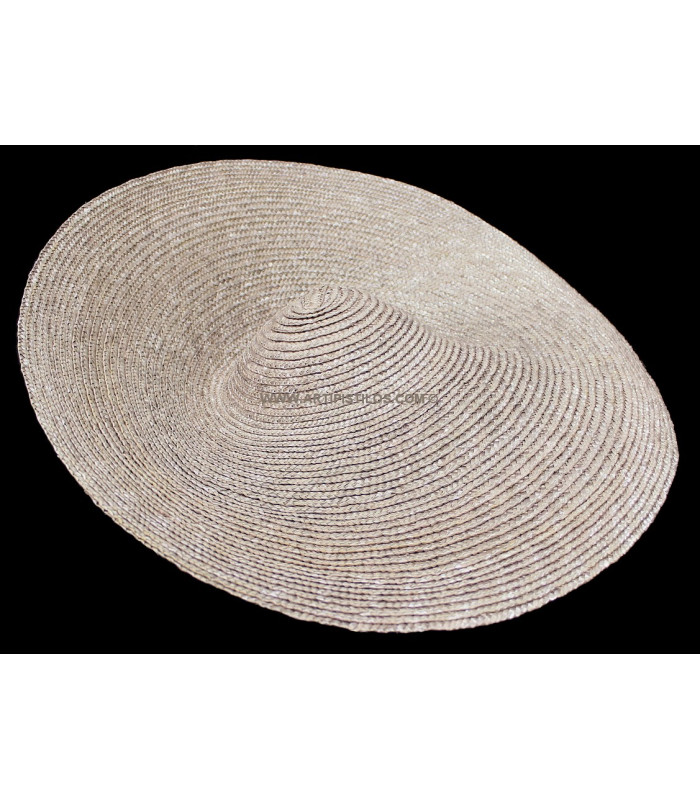CHAPEAU DE PAILLE NATUREL "SAUCER" 45 cms.