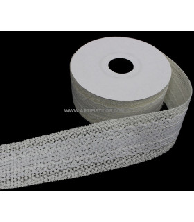 RUBAN YUTE AVEC DENTELLE