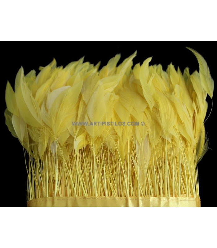 PLUMES DE COQ. RUBAN DE 10 CM