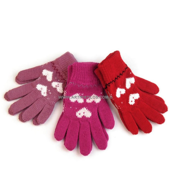 Mini gants en laine au beurre pour fille, style aléatoire