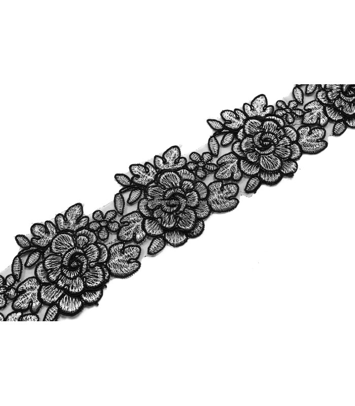 APPLICATION RUBAN AVEC FLEUR 7 cm