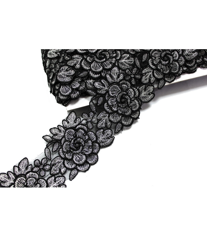 APPLICATION RUBAN AVEC FLEUR 7 cm