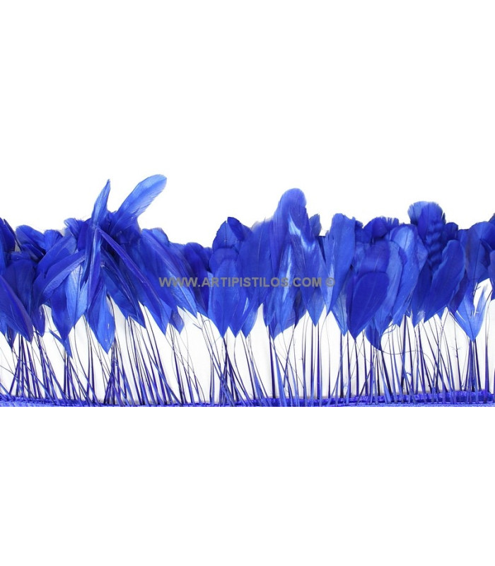PLUMES DE COQ. RUBAN PREMIÉRE QUALITÉ  - 10 CMS.