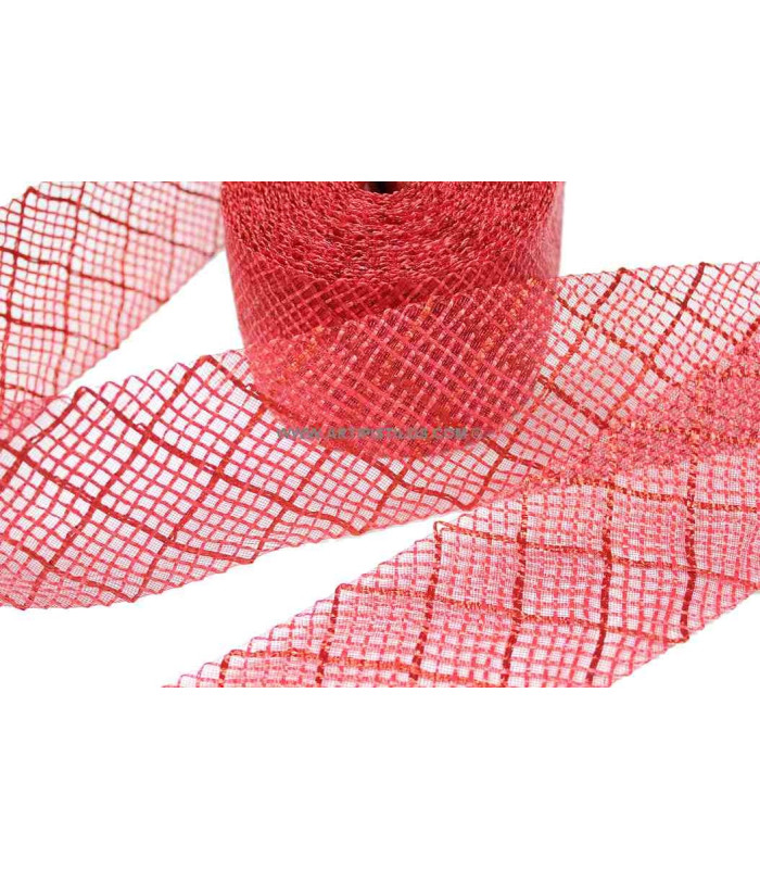 CRIN ROMBO CON RAFIA 7 cm
