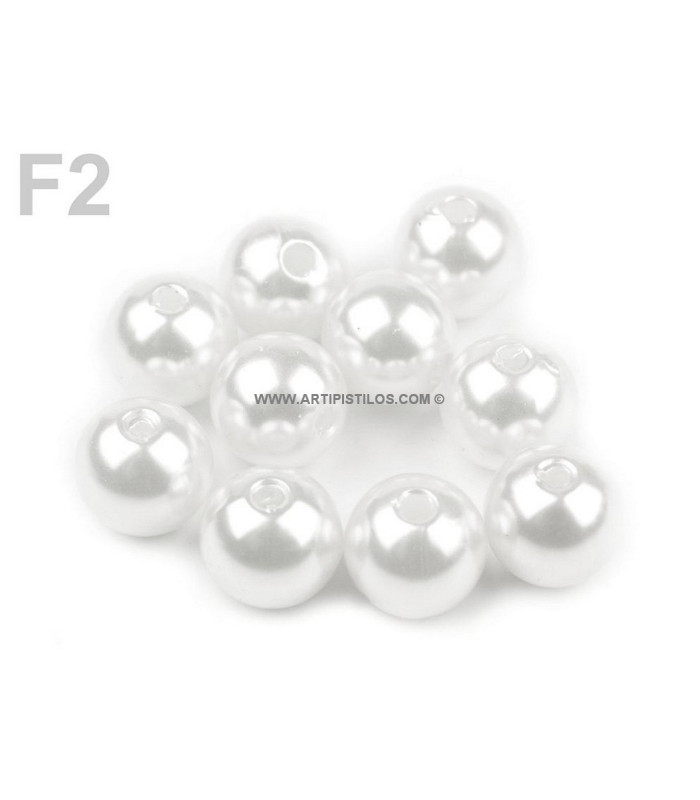 SAC DE PERLES EN PLASTIQUE 10 MM.