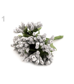 Pistils artificiels avec finition métallique