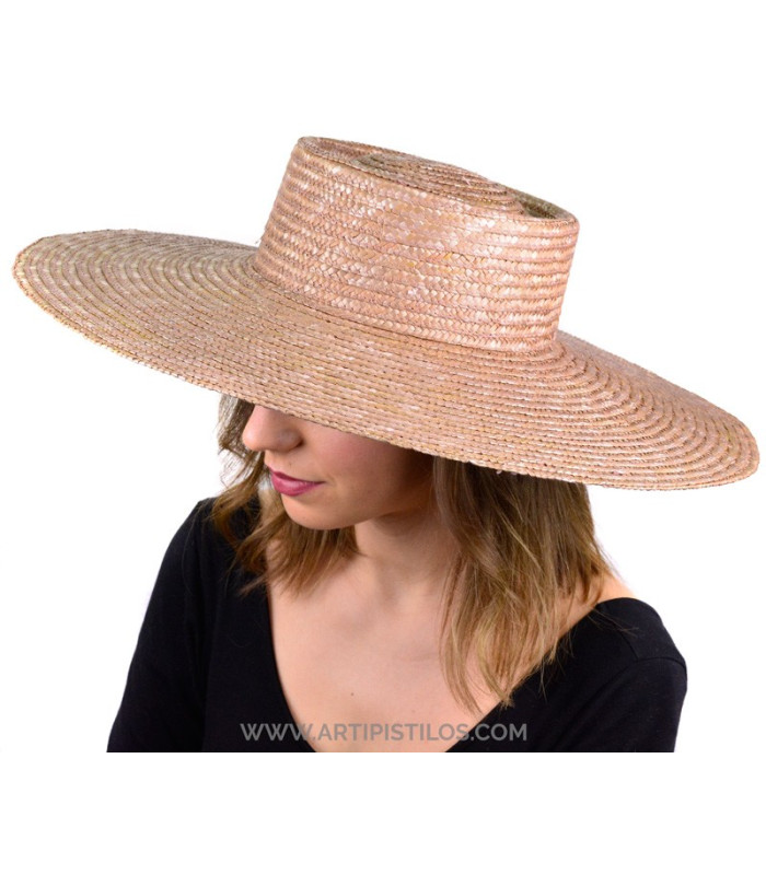 Chapeau tressé en paille naturelle "KHATARINA"