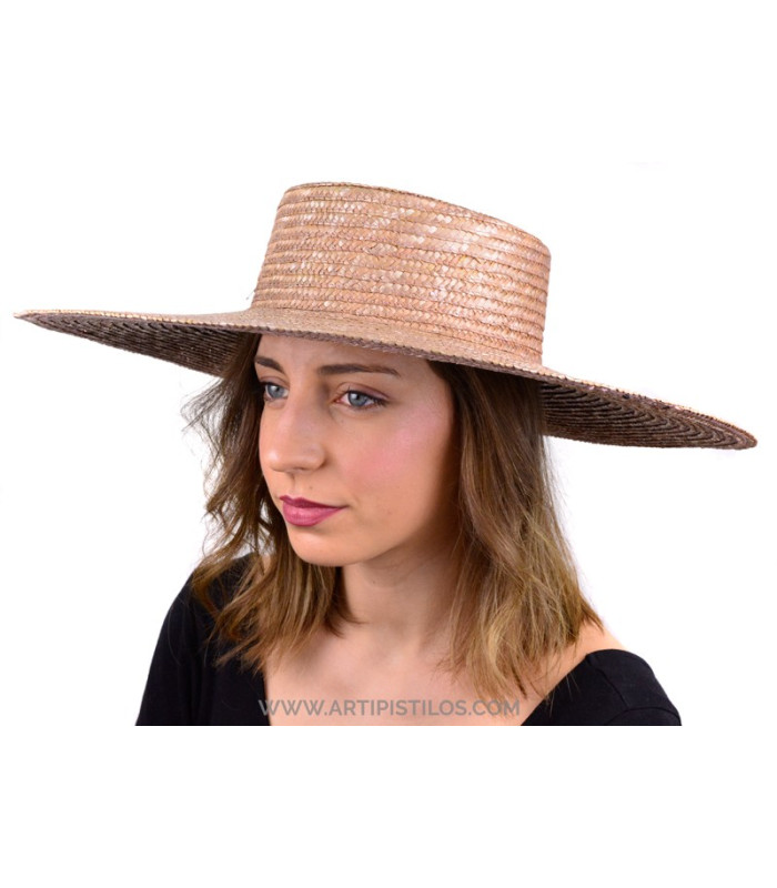 Chapeau tressé en paille naturelle "KHATARINA"