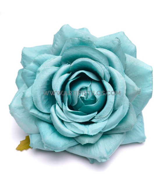 Rosse En Tissu "royal" 10.5 Cm Bleu - Fleurs En Tissu - plastique