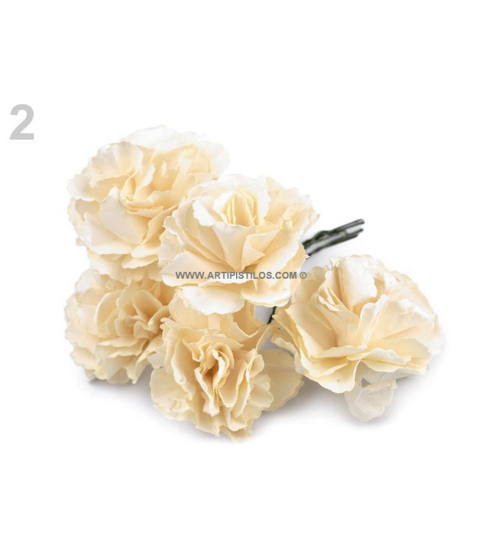 FLEURS EN PAPIER 4,5 CM DIÁMETRE