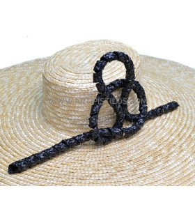 Ornement tressé en paille naturelle "FLOR"