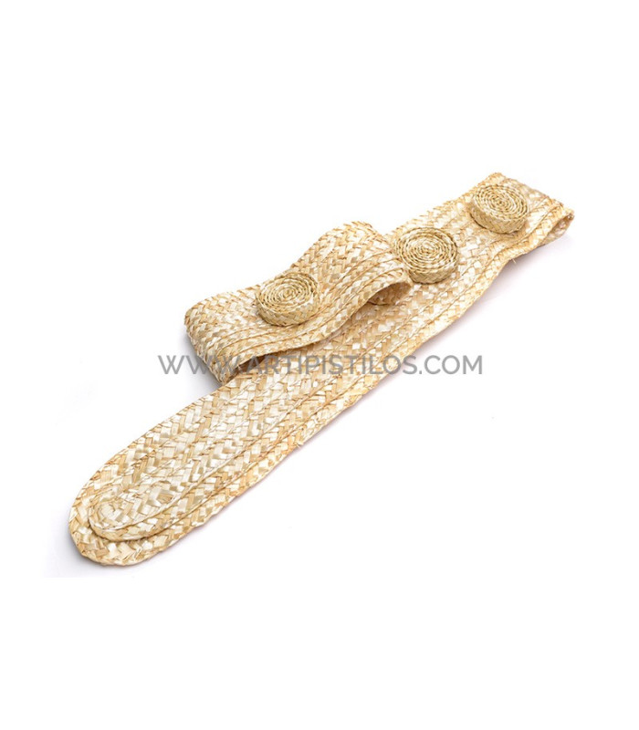Ornement tressé en paille naturelle "CEINTURE"