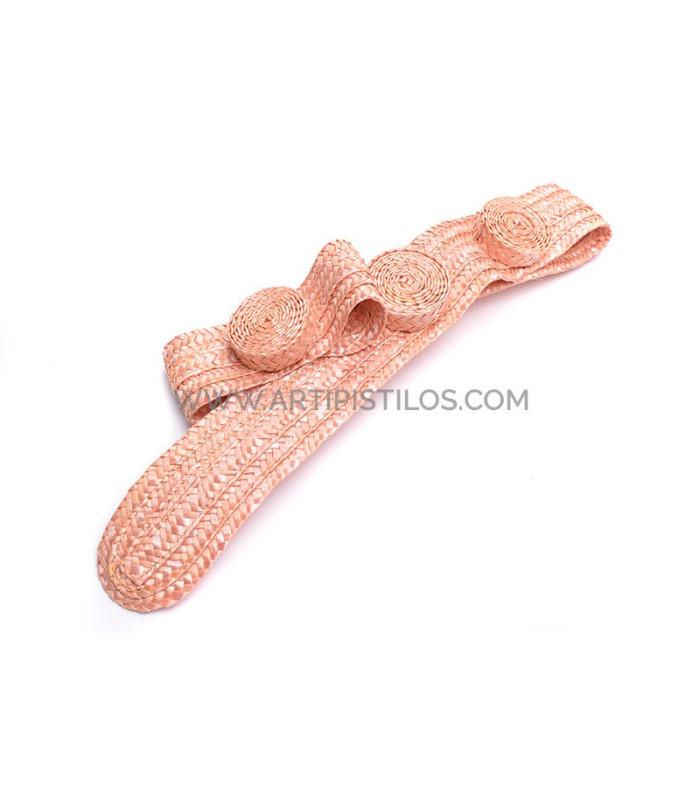 Ornement tressé en paille naturelle "CEINTURE"