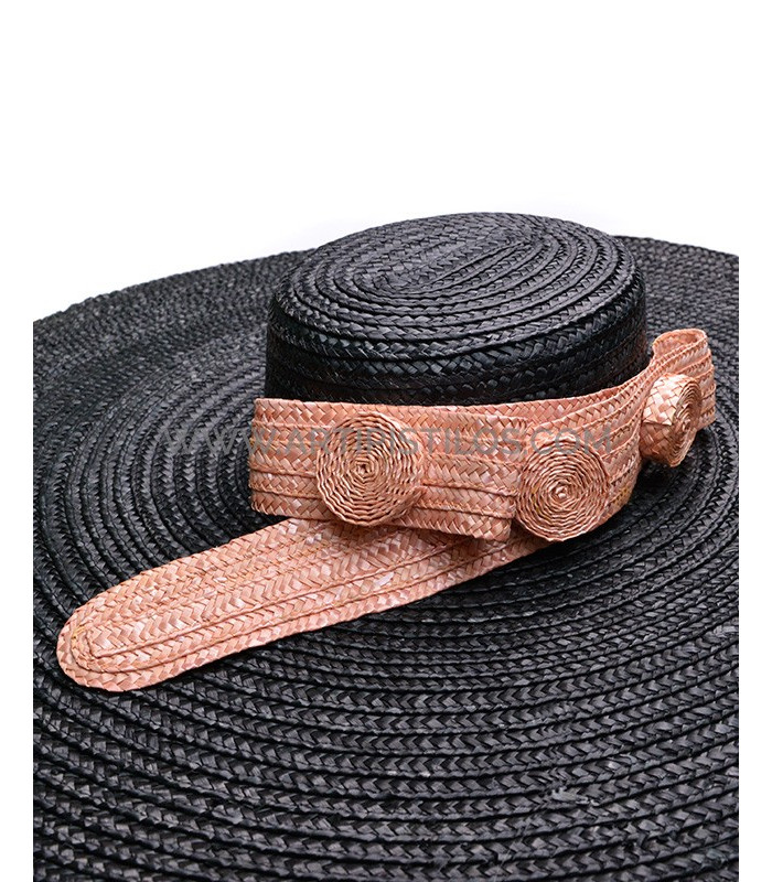 Ornement tressé en paille naturelle "CEINTURE"