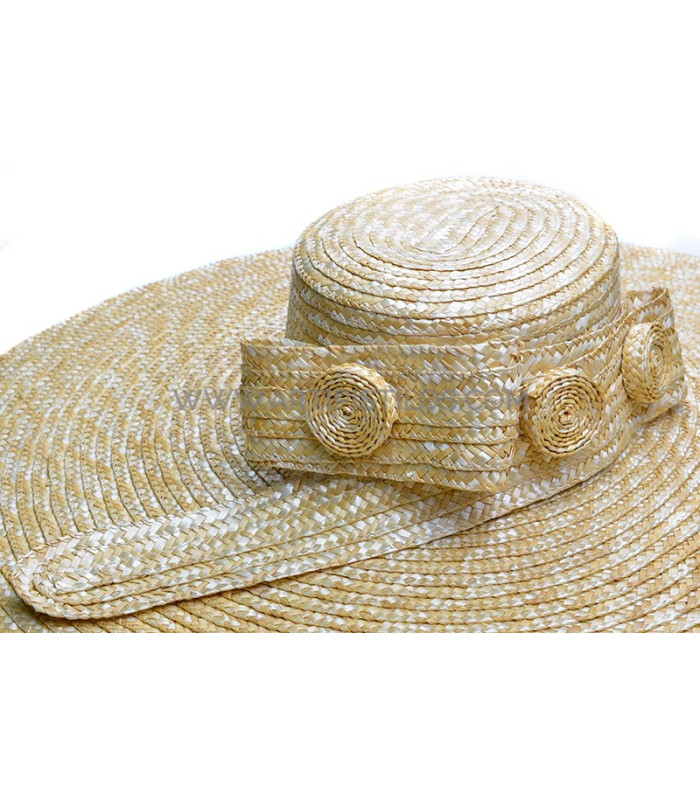 Ornement tressé en paille naturelle "CEINTURE"