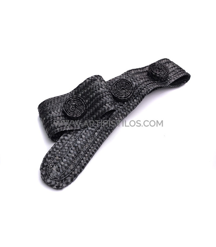 Ornement tressé en paille naturelle "CEINTURE"