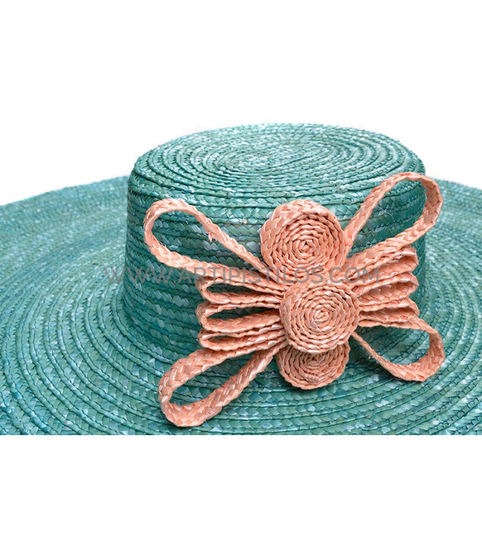Ornement tressé en paille naturelle "MARIPOSA"