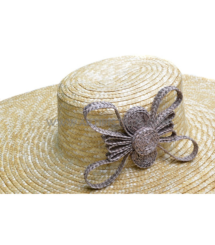 Ornement tressé en paille naturelle "MARIPOSA"