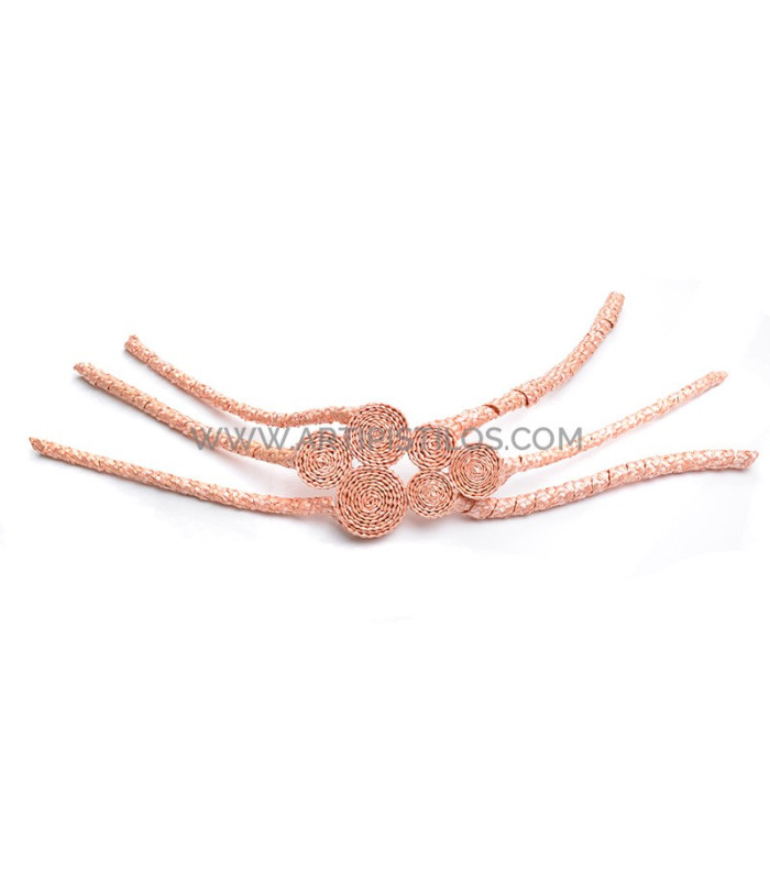 Ornement tressé en paille naturelle "OCTOPUS"