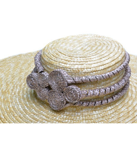 Ornement tressé en paille naturelle "OCTOPUS"