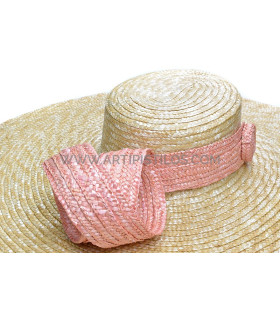 Ornement tressé en paille naturelle "MAUD"