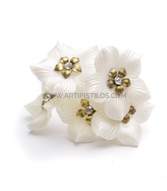 FLEUR DE PORCELAINE FRAISE 3 CM