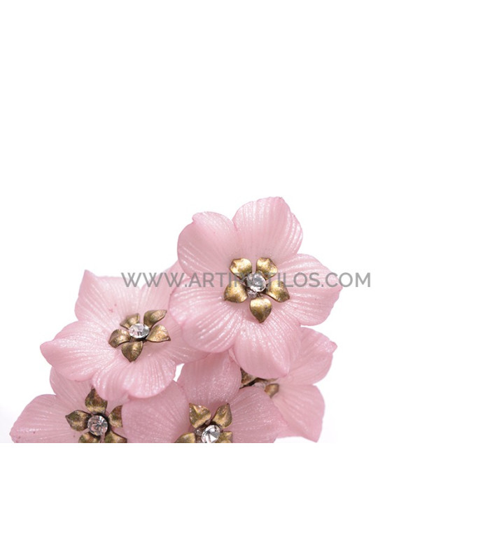 FLEUR DE PORCELAINE FRAISE 3 CM