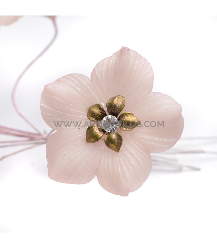 FLEUR DE PORCELAINE FRAISE 3 CM