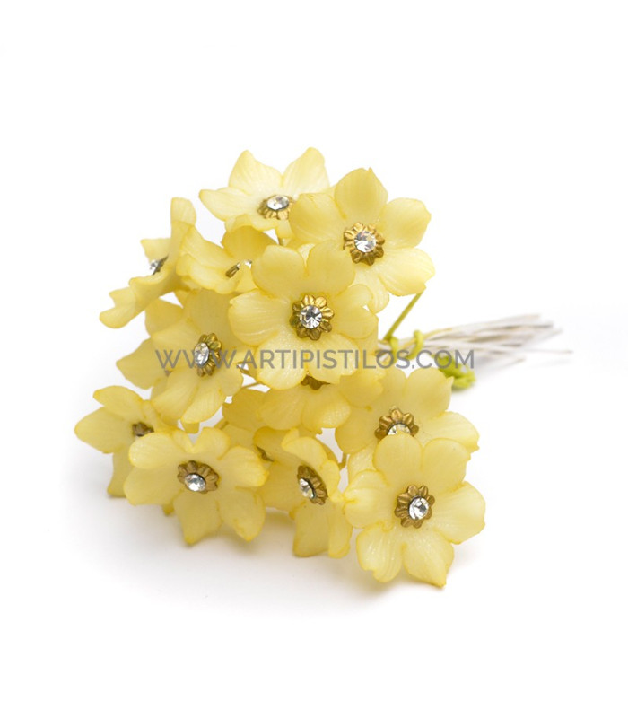 FLEUR DE PORCELAINE DE COULEUR 2,4 CM