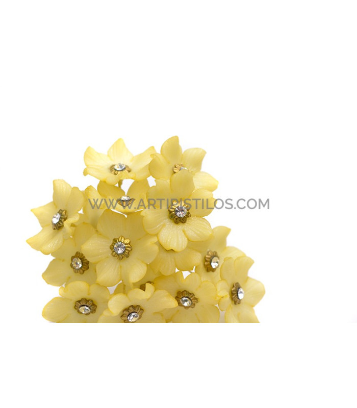 FLEUR DE PORCELAINE DE COULEUR 2,4 CM