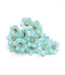 FLEUR DE PORCELAINE DE COULEUR 2,4 CM