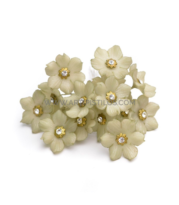 FLEUR DE PORCELAINE DE COULEUR 2,4 CM