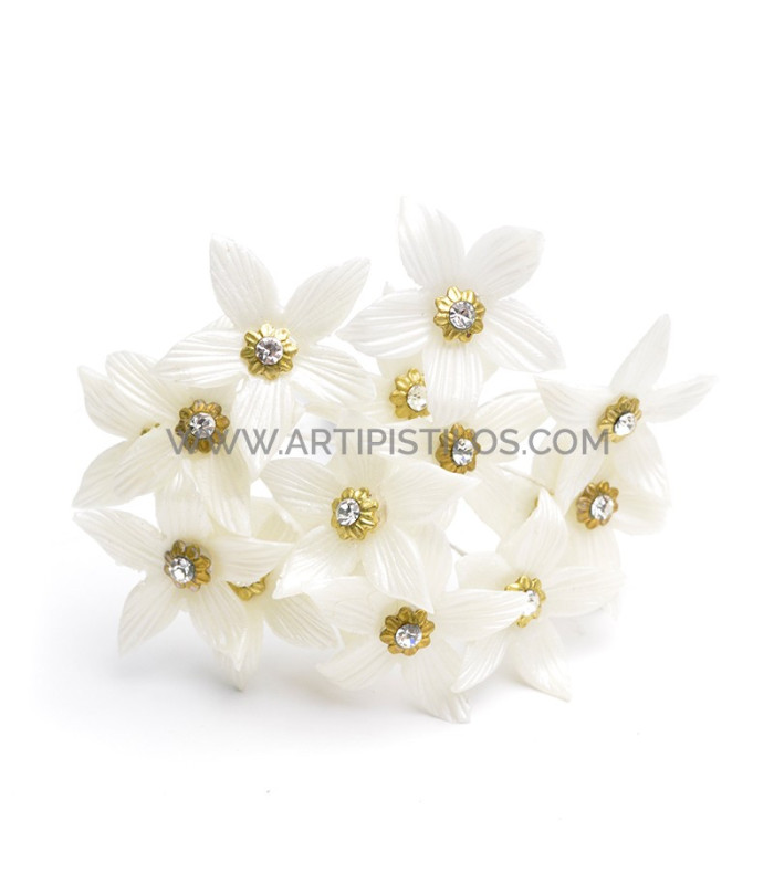 FLEUR DE PORCELAINE DE COULEUR 2,7 CM