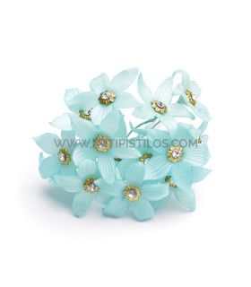 FLEUR DE PORCELAINE DE COULEUR 2,7 CM