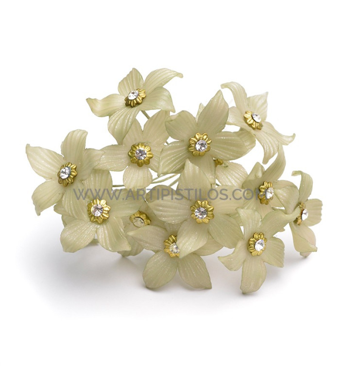 FLEUR DE PORCELAINE DE COULEUR 2,7 CM