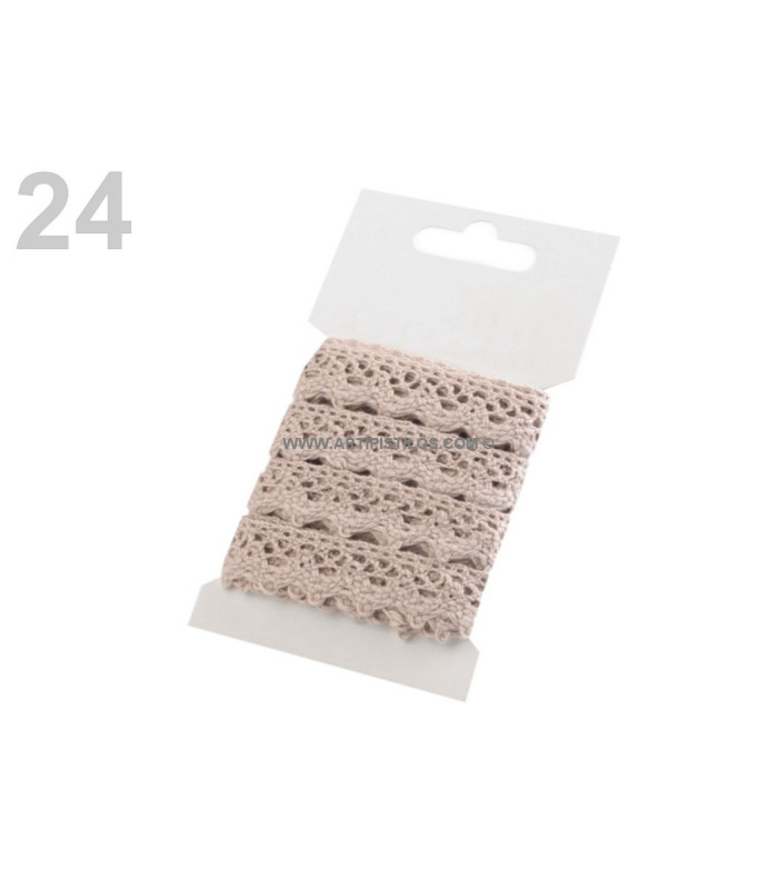 DENTELLE DE 15 MM DE COTON. X 3 MT.
