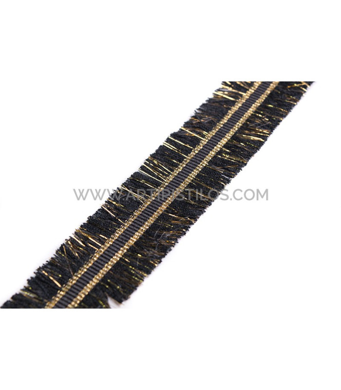 Passementerie polyester / lurex 30 mm