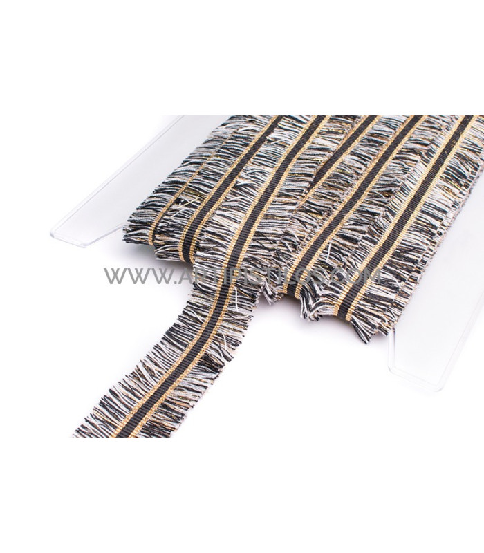 Passementerie polyester / lurex 30 mm