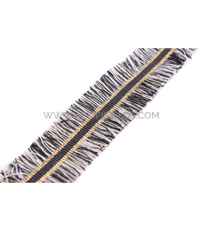 Passementerie polyester / lurex 30 mm