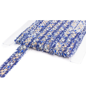 Passementerie lurex & chaîne métallique 25 mm