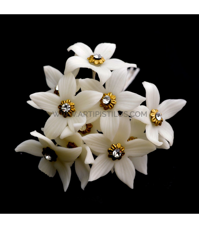 FLEUR DE PORCELAINE DE COULEUR 2,7 CM