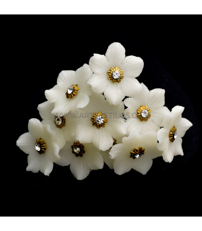 FLEUR DE PORCELAINE DE COULEUR 2,4 CM