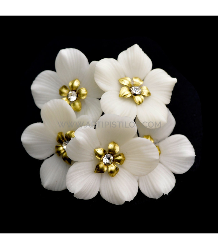 FLEUR DE PORCELAINE FRAISE 3 CM