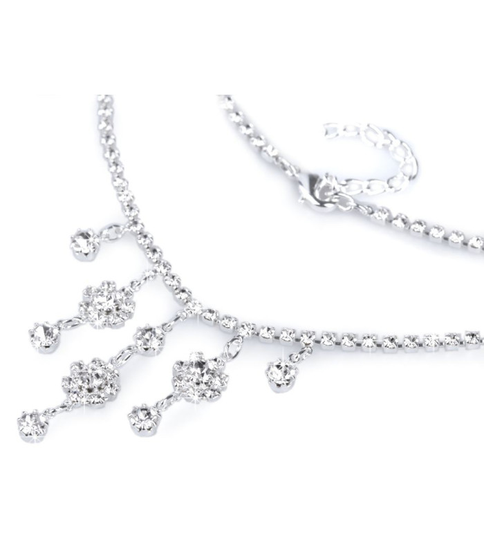 COLLAR Y PENDIENTES DE STRASS A JUEGO