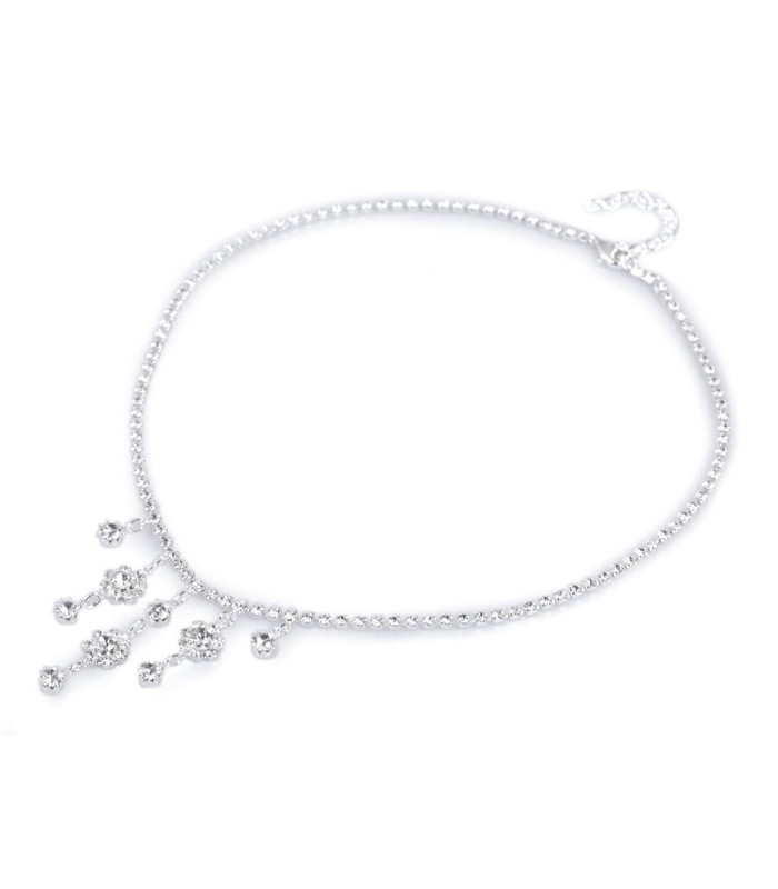 COLLAR Y PENDIENTES DE STRASS A JUEGO