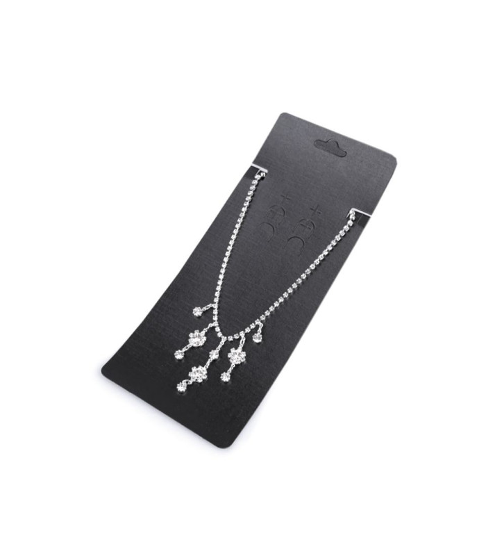 COLLAR Y PENDIENTES DE STRASS A JUEGO