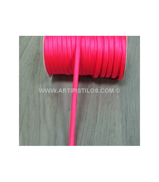 Spaghetti 7 Mm. 1 Mt. X 7 Mm. Rosa Fluor - Spaghetti Satin 7 Mm